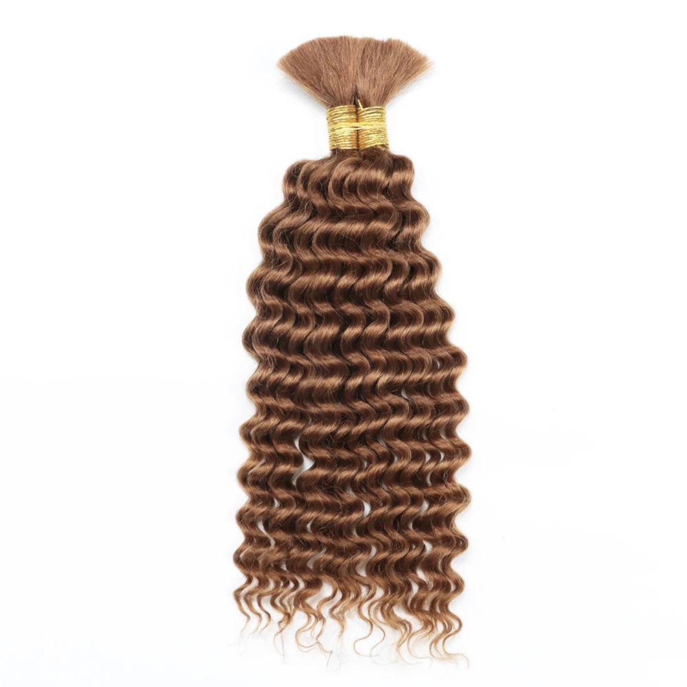 Deep Wave Bulk Human Hair 100g for Braiding
