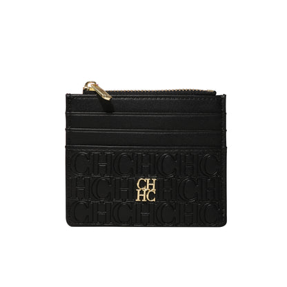 CH Women's Zipper Wallet with Letter Decoration