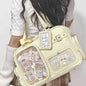 Harajuku Pin Doll Ita Bag Women PU Leather Shoulder Bag