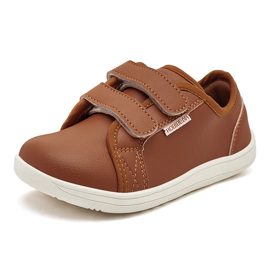 HOBIBEAR Kids Minimalist Sneakers Lightweight Hook Loop Shoes