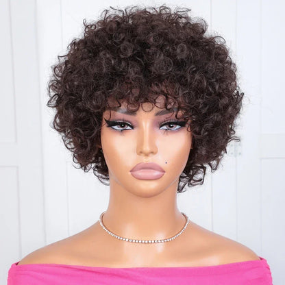 Brazilian Afro Puff Pixie Bob Wig 99J Natural Brown