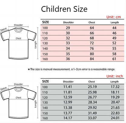 Capybara Print Girls Summer T-Shirt Short Sleeve
