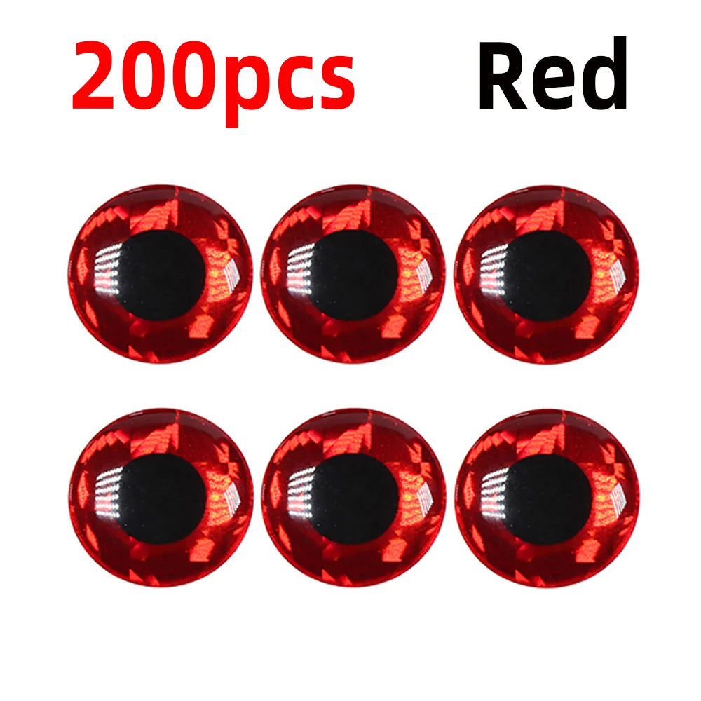 200pcs 3D Holographic Fish Eyes for Saltwater Fishing