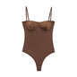 Underwire Spaghetti Strap Bodysuit for Women Casual Slim Fit