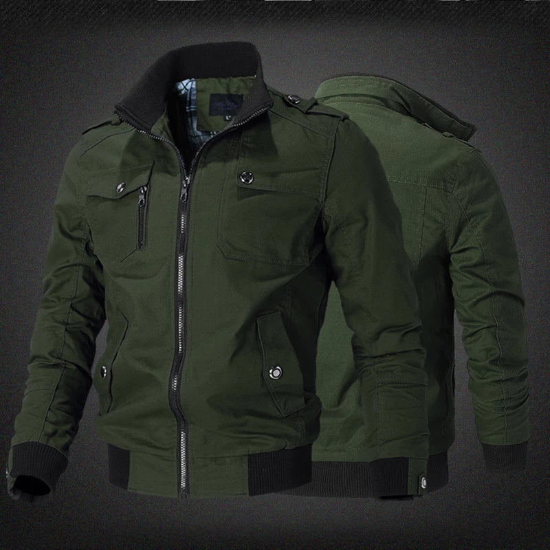 Men's Casual Cotton Windbreaker Jacket
