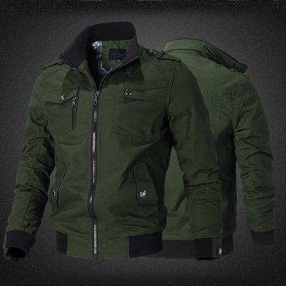 Men's Casual Cotton Windbreaker Jacket