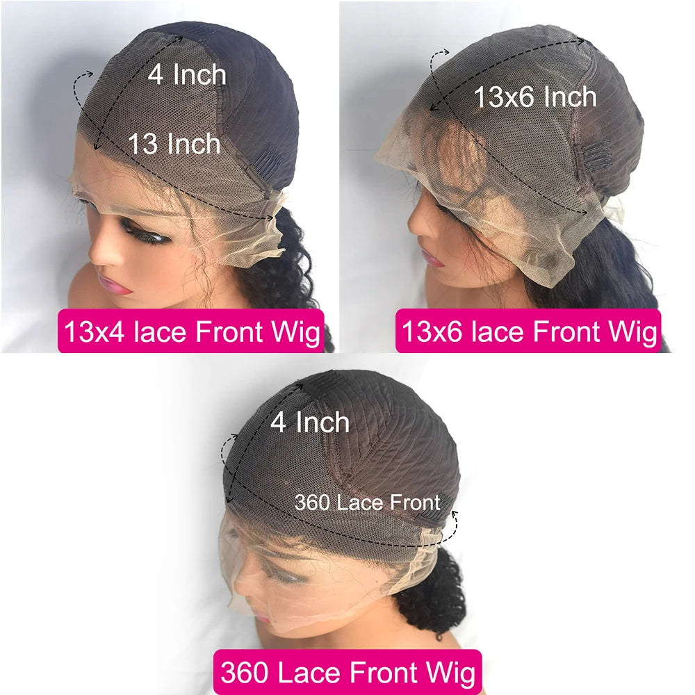 Bone Straight Lace Front Wig 30 40 Inch Human Hair