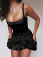 Women's Red Bodycon Mini Dress with Spaghetti Straps
