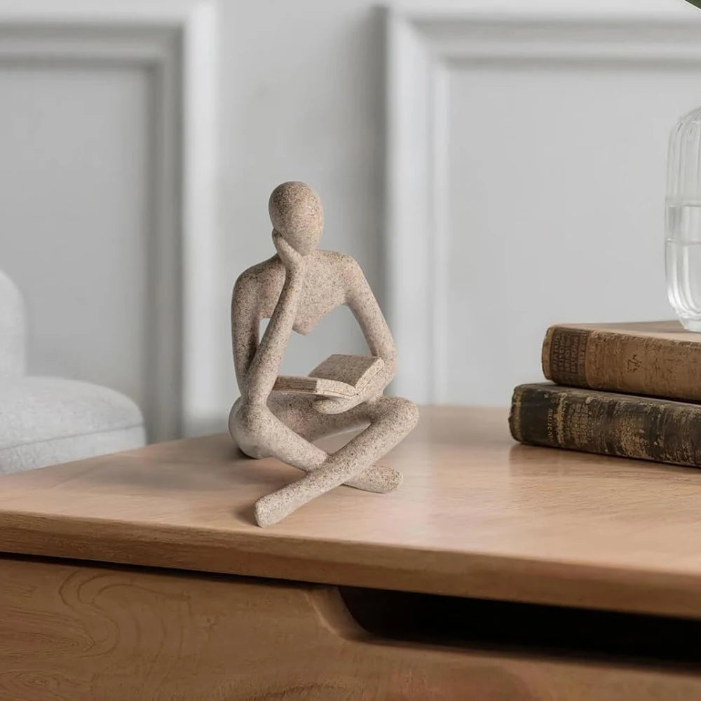 Abstract Thinker Sculpture Figurine in Resin