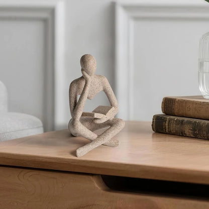 Abstract Thinker Sculpture Figurine in Resin