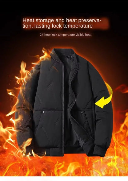 Men's Casual Cotton Baseball Jacket for Autumn and Winter