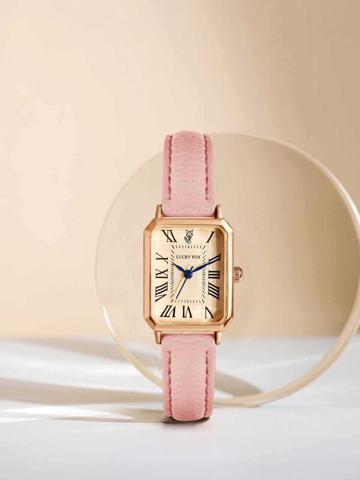 Fashion Retro Square Leather Strap Quartz Watch for Women