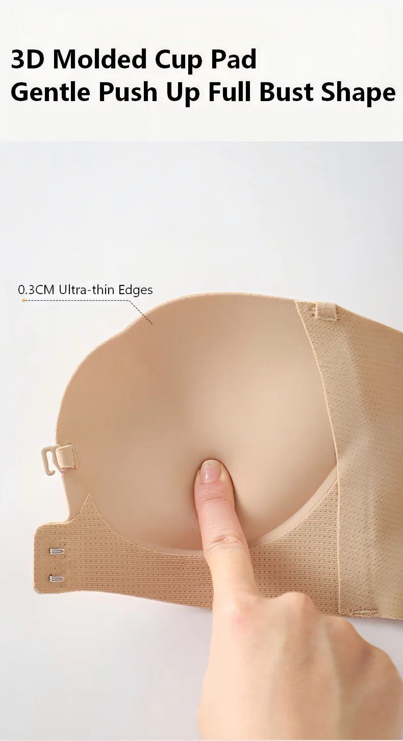 Wireless Strapless Pushup Bra 3D Molded Petal Design