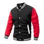 Men's Black And White Varsity Baseball Jacket