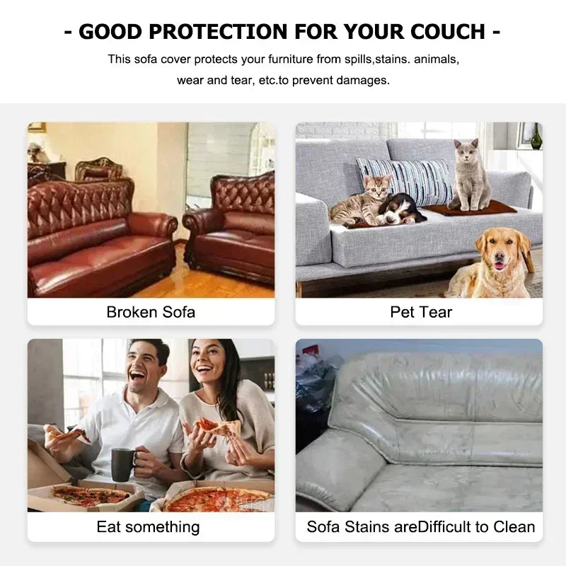 Thick Soft Corduroy Non-Slip Sofa Cover Universal Fit