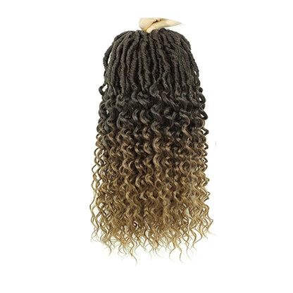 Deep Faux Locs Crochet Hair Curly Ends Synthetic