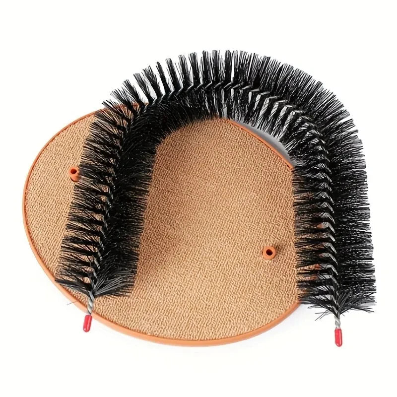 Cat Toy Arch with Massage Brush and Scratching Pad
