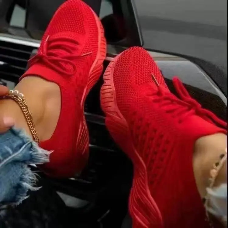 Women's Breathable Lace-Up Sneakers for Spring