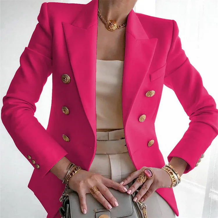 Casual Long Sleeve Women Blazer Office Jacket