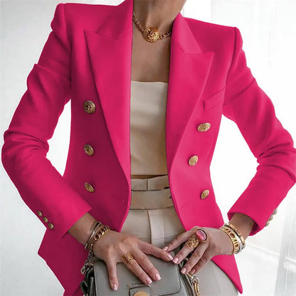 Casual Long Sleeve Women Blazer Office Jacket