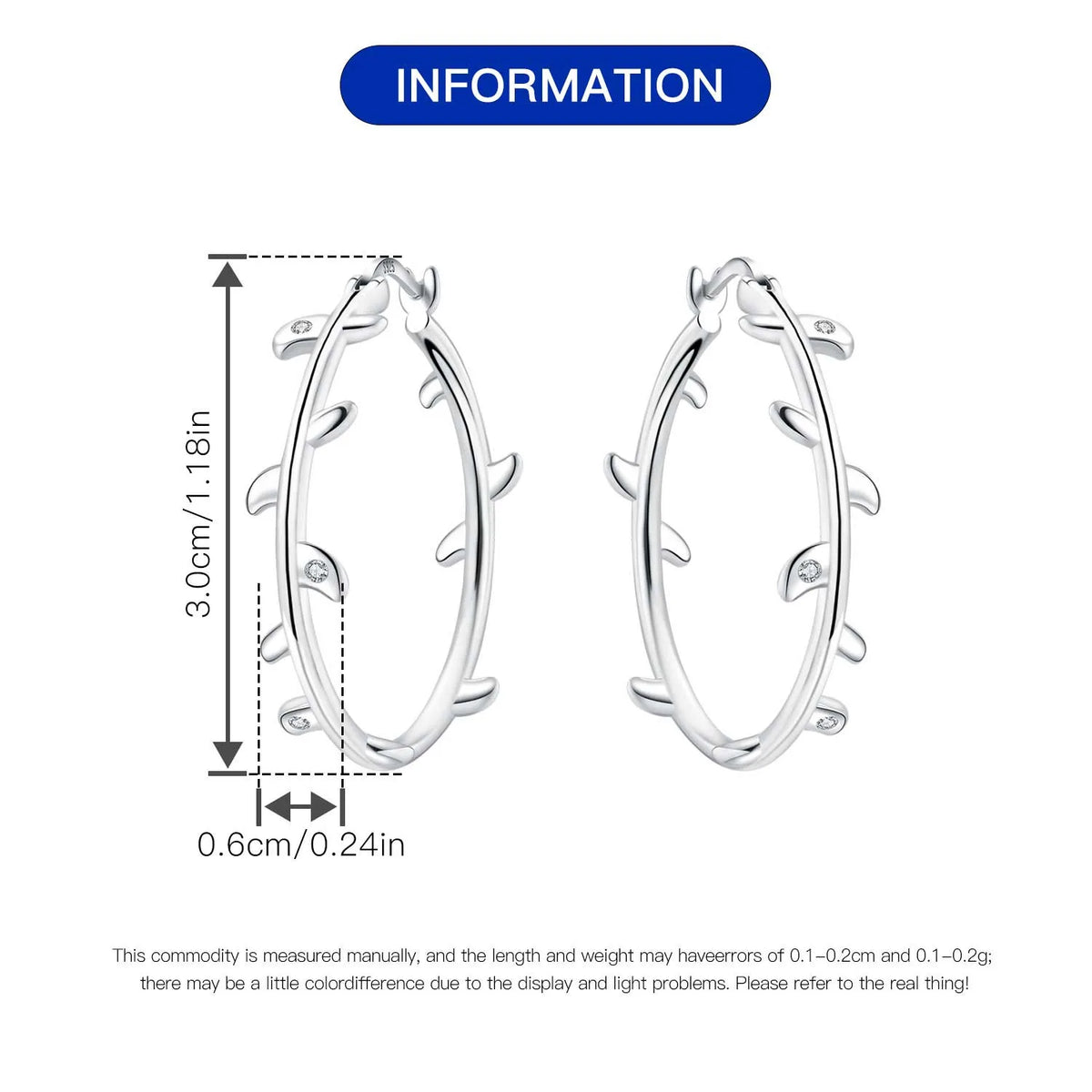 S925 Sterling Silver Iris Flower Hoop Earrings for Women