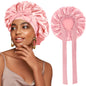 Satin Solid Sleeping Hat with Stretchy Tie Band