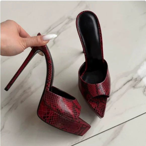 Women's Open Toe Stiletto Slippers for Summer