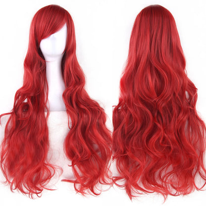 Soowee Curly Long Green Synthetic Hair Wig for Women
