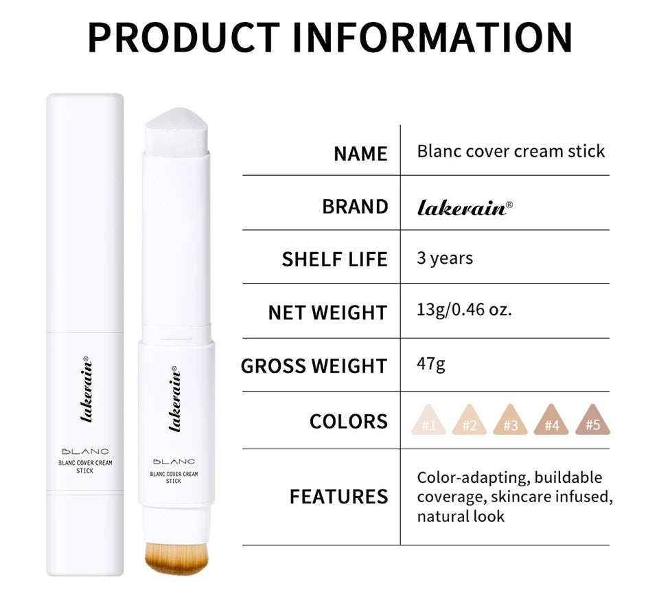 Lakerain Color Changing Foundation Stick Cream Waterproof