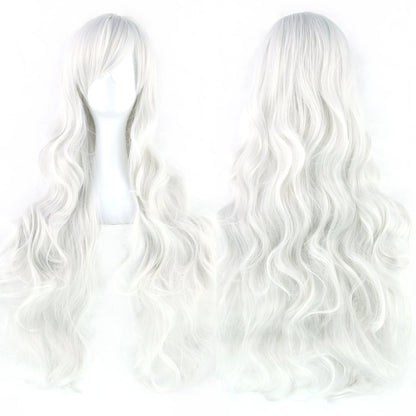 Soowee Curly Long Green Synthetic Hair Wig for Women