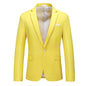 Bright Green Men's Blazer, Polyester Slim Fit Jacket