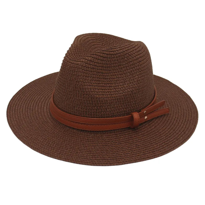 Straw Panama Sun Hat for Women Beach Leisure