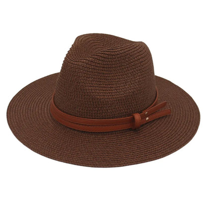 Straw Panama Sun Hat for Women Beach Leisure