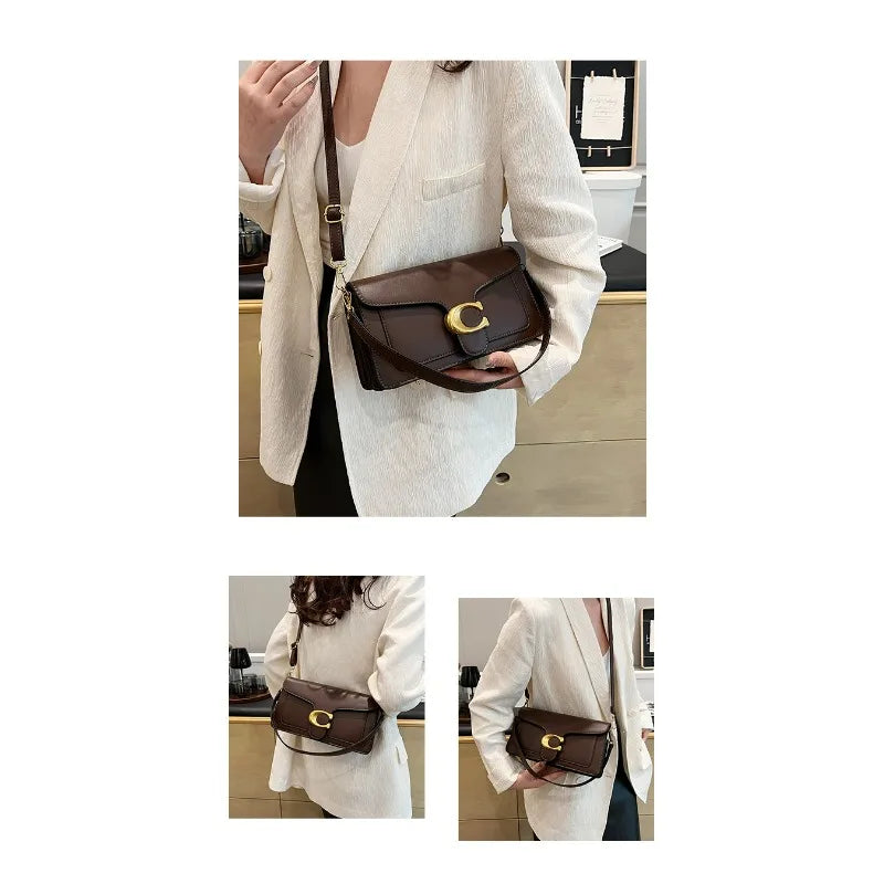 Women's Solid Color Small Square Shoulder Bag