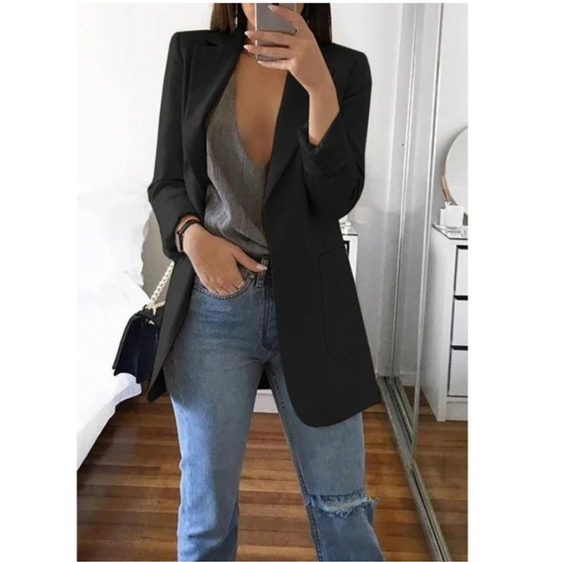 Slim Fit Polo Neck Cardigan Women's Coat
