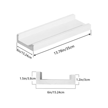 Wooden Floating Shelves Set of 2 Wall Mounted