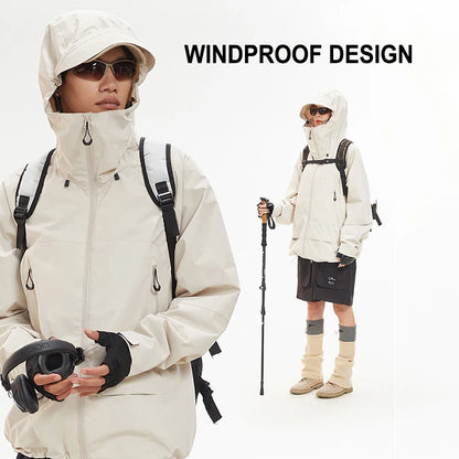 CHRLCK Waterproof Hiking Jacket Unisex Spring Autumn