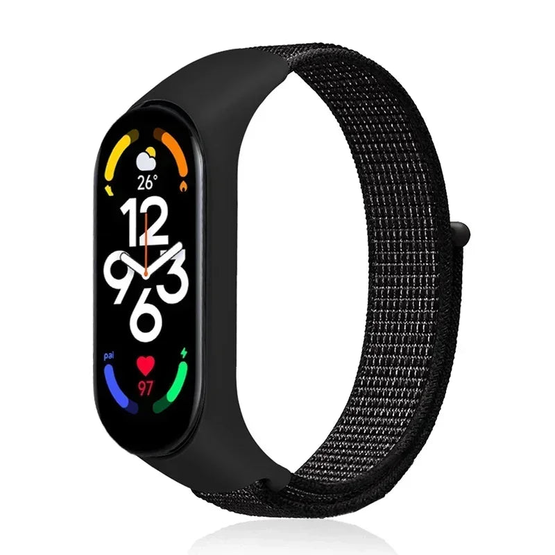 Nylon Adjustable Watchband for Xiaomi Mi Band 3 4 5 6 7