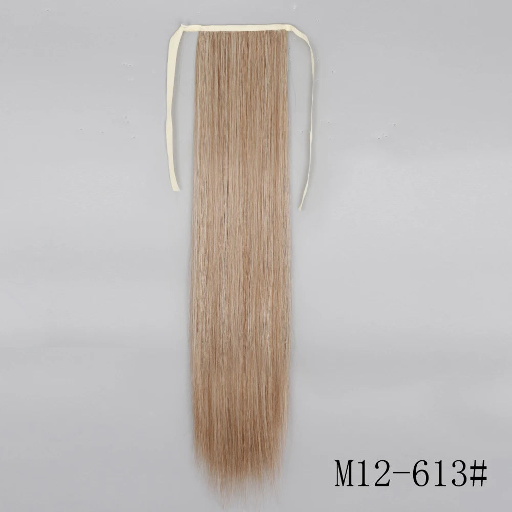 Long Straight Clip-in Ponytail Hair Extension Black