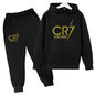 Ronaldo CR7 Print Hoodie and Pants Set for Children