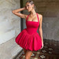 Townlike Halter A-line Mini Ball Gown Dress for Women