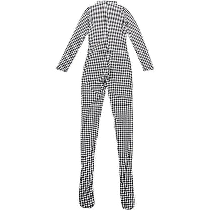 Plaid Bodycon Jumpsuit Women Turtleneck Fitness Clothing