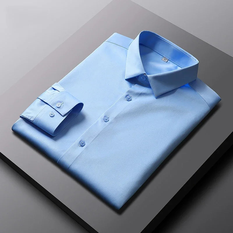 Men's Long Sleeved Solid Color Casual Shirt
