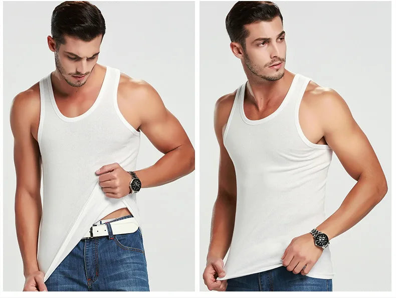 Men's Cotton Sports Skinny Vest Sleeveless Top