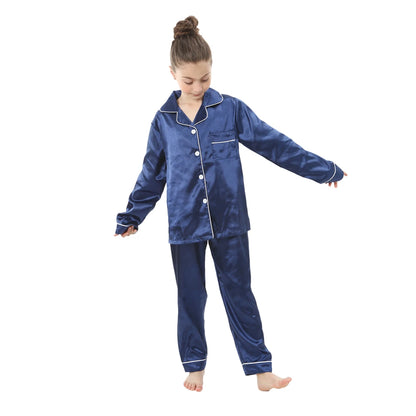 Silk Satin Pajamas Set for Kids