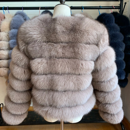 4in1 Real Fox Fur Coat for Women