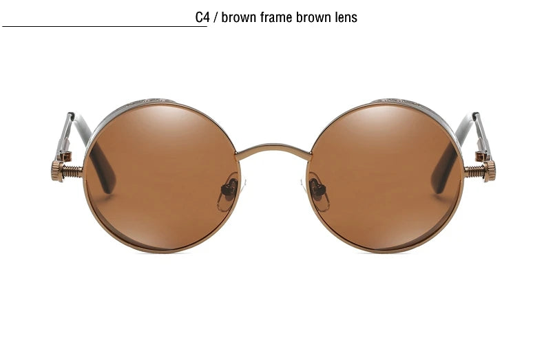 Metal Alloy Round Sunglasses for Men