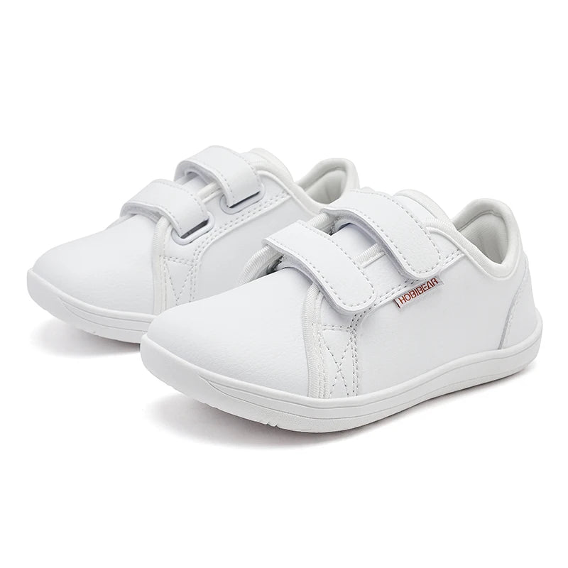 HOBIBEAR Kids Minimalist Sneakers Lightweight Hook Loop Shoes