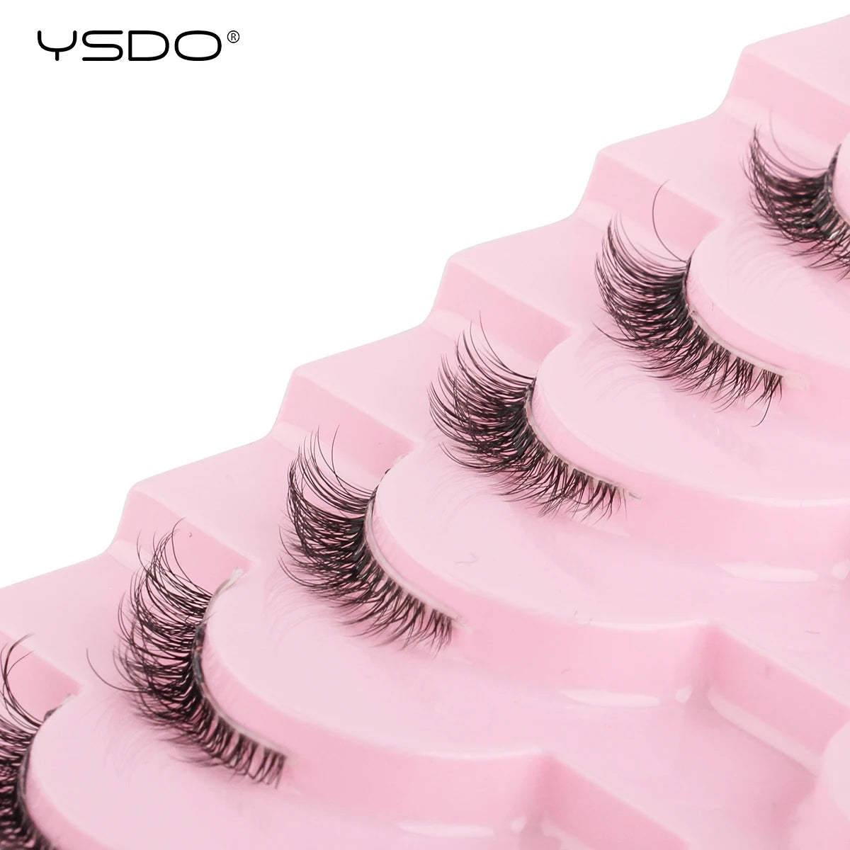 YSDO 5/10 Pairs Natural Soft Black Half Lashes