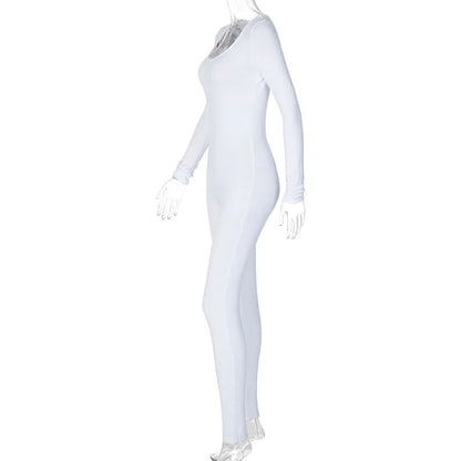Dulzura Women Long Sleeve Bodycon Jumpsuit Overall